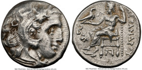 THRACIAN KINGDOM. Lysimachus (305-281 BC). AR drachm (16mm, 4.16 gm, 11h). NGC XF 4/5 - 3/5. Posthumous issue in the names and types of Alexander III ...
