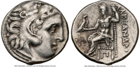 MACEDONIAN KINGDOM. Alexander III the Great (336-323 BC). AR drachm (17mm, 4.25 gm, 1h). NGC Choice XF 5/5 - 3/5. Posthumous issue, Colophon, ca. 310-...
