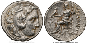 MACEDONIAN KINGDOM. Alexander III the Great (336-323 BC). AR drachm (17mm, 4.58 gm, 11h). NGC Choice XF 5/5 - 2/5, scuffs. Posthumous issue, Colophon,...