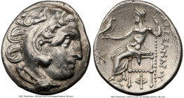 MACEDONIAN KINGDOM. Alexander III the Great (336-323 BC). AR drachm (18mm, 4.00 gm, 1h). NGC XF 5/5 - 3/5, slight die shift. Posthumous issue of Colop...