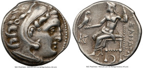 MACEDONIAN KINGDOM. Alexander III the Great (336-323 BC). AR drachm (18mm, 4.02 gm, 11h). NGC Choice VF 5/5 - 4/5. Posthumous issue, Colophon, 310-301...
