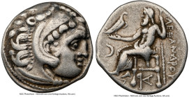 MACEDONIAN KINGDOM. Alexander III the Great (336-323 BC). AR drachm (17mm, 11h). NGC Choice Fine. Posthumous issue, Colophon, ca. 310-301 BC. Head of ...