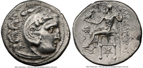 THRACIAN KINGDOM. Lysimachus (305-281 BC). AR drachm (18mm, 4.21 gm, 11h). NGC XF 5/5 - 3/5. Posthumous issue , Colophon, ca. 301-297 BC. Head of Hera...