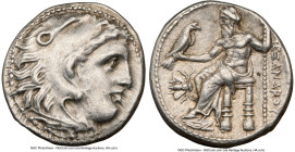 MACEDONIAN KINGDOM. Alexander III the Great (336-323 BC). AR drachm (17mm, 4.26 gm, 12h). NGC XF 5/5 - 5/5. Early posthumous issue, Magnesia ad Maeand...
