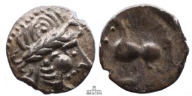 EASTERN EUROPE. Imitations of Philip II of Macedon. 3rd-2nd centuries BC. AR Drachm (16 mm, 1.99 g.). Kugelwange type. Struck by the Skordoski in Syrm...