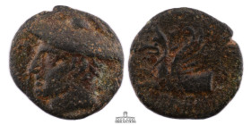 IONIA, Phokaia . Circa 350-300 BC. Æ (20 mm, 3.58 g.). Head of Hermes left wearing petasos / Forepart of a griffin left.