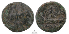 PHOENICIA, Sidon. Autonomous issues. 1st century BC. Æ (20 mm, 7.16 g.). Dated CY 21 (91/0 BC). Turreted and veiled head of Tyche right / Astarte, hol...