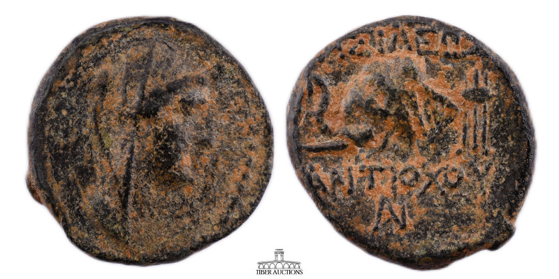 SELEUKID EMPIRE. Antiochos IV Epiphanes. 175-164 BC. Æ (15 mm, 2.73 g.). Ptolema...