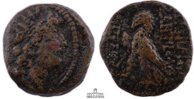 SELEUKID EMPIRE. Antiochos VIII Epiphanes (Grypos). 121/0-97/6 BC. Æ (16 mm, 5.33 g.). Antioch on the Orontes mint. Radiate head right / Eagle standin...