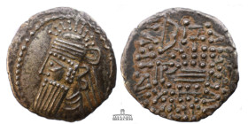 KINGS of PARTHIA. Osroes II. Circa AD 190. AR Drachm (21 mm, 3.32 g.). Ekbatana mint. Diademed bust left, wearing tiara / Archer (Arsakes I) seated ri...