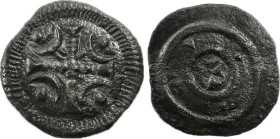 Hungary Arpad-House Bela II. (1131-1141) Cu denar ÉH-52 12mm 0,35g VF