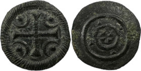Hungary Arpad-House Bela II. (1131-1141) Cu denar ÉH-52 13mm 0,43g VF