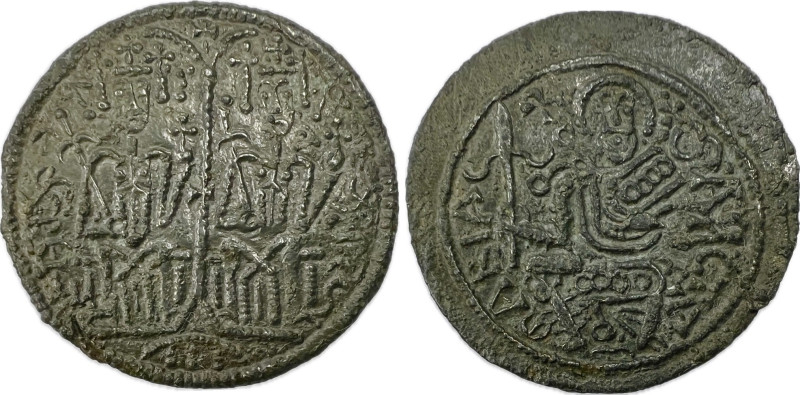 Hungary Arpad-House Bela III. (1172-1196) Cu denar 3g 27mm ÉH-114