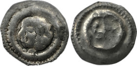 Hungary Arpad-House Uncertain (bracteata) III-IV. Béla age Éh-122 (pont szigla) 0,28g 14mm Ag EF