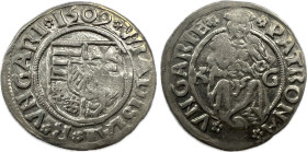 Hungary Vladislaus II. (1490-1516) 1509 K-G Ag denar 0,60g 15mm ÉH-646 EF