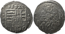 Hungary Louis II. (1522) Ag denar PHOL-258/2 14mm 0,38g EF