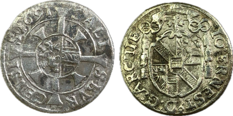 Austria Johann Ernst von Thun, Kreuzer, Probszt 1881 (1691), Ag, 15mm, 0.61g VF