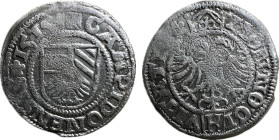 Germany City of Kempten, 1/2 Batzen (1515), Ag, 1.75g, 21mm, Saur 1495 VF