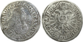 Germany Philipp Adolph von Rau, 6 Kreuzer (1688), R!, Lejune 72, Ag, 26mm, 2.89g F