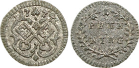 Germany Regensburg, 1 Pfennig, KM-408, Ag, 13mm, 0.33g EF