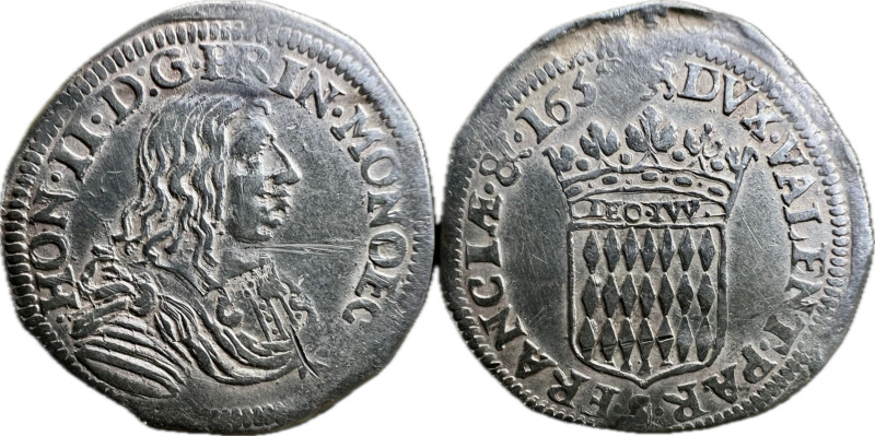 Monaco II.Honoré Grimaldi, Prince of Monaco (1651) 5 Sols / 1/12 Écu (1612–1662)...
