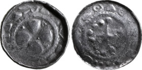Poland Sieciech, Palatine Cross Denar (11th century), Sluszków, Ag, 0.94g, 15mm, CNP Tab.XXI-XXX VF