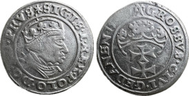 Poland Sigismund I (1539), Prussian Groschen (1506–1548), Ag, 1.98g, 23mm, Kopicki 7323 VF