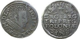 Poland Sigismund III, 3 Groschen (Trojak) (1591), I-F, Ag, 20mm, 2.27g F