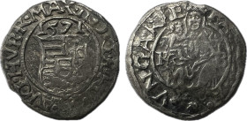 Maximilian I. denar (1571) K-B Éh-766 Ag