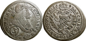 Leopold I. 3 Kreuzer (1693) Bécs Herinek 1323 Ag