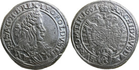 Leopold I. 15 Kreuzer (1661) Bécs Herinek 916-917 Ag