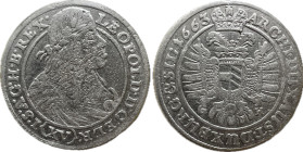 Leopold I. 15 Kreuzer (1663) Breslau Ag