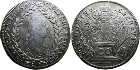 Lotharingiai Franz 20 Kreuzer (1755) W-I Wien KM 2028 Ag
