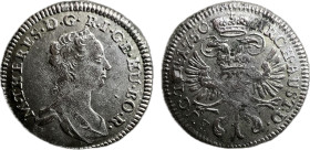 Maria Theresia 1 Kreuzer (1750)Bécs KM1735 Ag