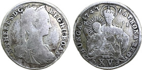 Maria Theresia 15 Kreuzer (1743) K-B Ag