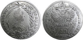 Maria Theresia 20 Kreuzer (1765) Ag