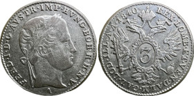 Ferdinand V. 3 Kreuzer (1840)A KM2191 Ag