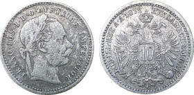 Franz Joseph I. 10 Kreuzer (1872) Ag