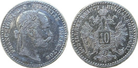 Franz Joseph I. 10 Kreuzer (1872) Ag