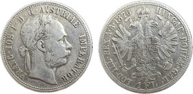 Franz Joseph I. 1 Florin (1876) KM2222 Ag