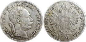 Franz Joseph I. 1 Florin (1877) KM2222 Ag