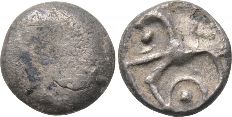 CENTRAL EUROPE. Boii. Obol (Circa 50 BC). "Roseldorf" type. 

Obv: Plain bulge...