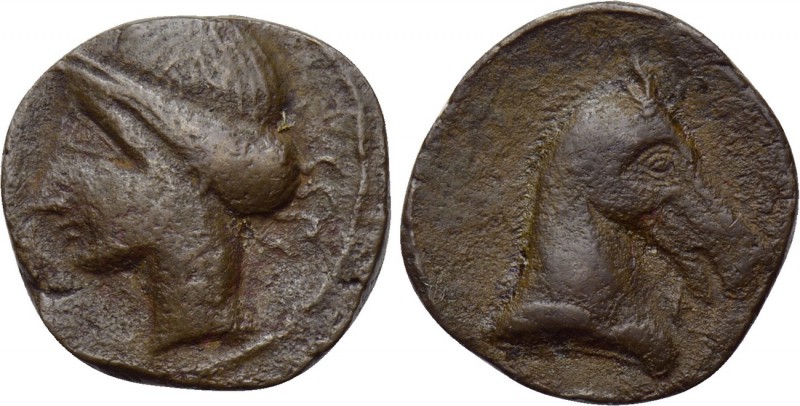 IBERIA. Punic Iberia. Unit (Circa 237-209 BC). 

Obv: Wreathed head of Tanit l...