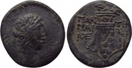 CIMMERIAN BOSPOROS. Pantikapaion. Time of Mithradates VI Eupator (90-79 or 85-70 BC). Ae. 

Obv: Laureate head of Apollo right.
Rev: ΠANTIKAΠAITΩN....