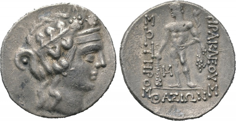 THRACE. Thasos. Tetradrachm (Circa 90-75 BC). 

Obv: Head of Dionysos right, w...
