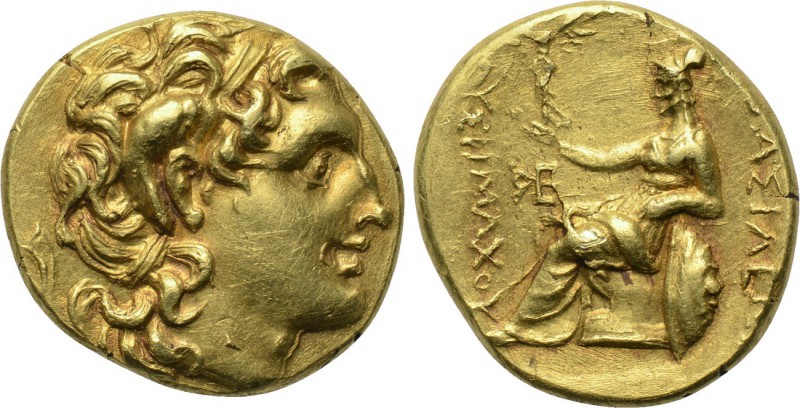 KINGS OF THRACE. Lysimachos (305-281 BC). GOLD Stater. Uncertain mint. 

Obv: ...