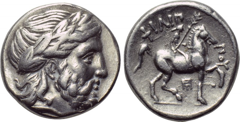 KINGS OF MACEDON. Philip II (359-336 BC). Tetradrachm. Amphipolis. 

Obv: Laur...