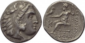 KINGS OF MACEDON. Alexander III 'the Great' (336-323 BC). Drachm. 'Kolophon'. 

Obv: Head of Herakles right, wearing lion skin.
Rev: AΛΕΞΑΝΔΡΟΥ. 
...