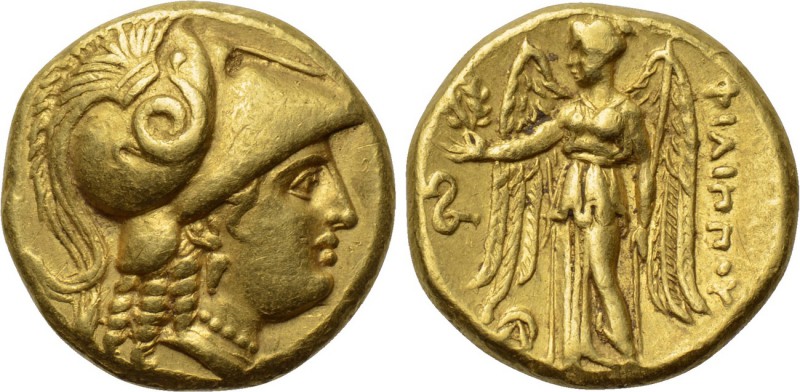 KINGS OF MACEDON. Philip III Arrhidaios (323-317 BC). GOLD Stater. Lampsakos. 
...