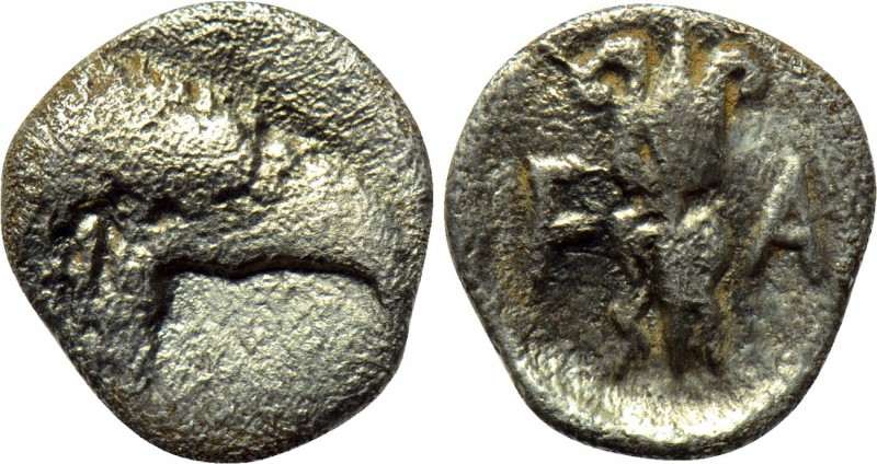 ELIS. Olympia. Obol (Circa 396-380 BC). Zeus. 

Obv: Head of eagle right.
Rev...